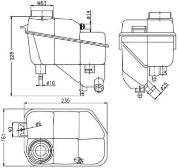 Бачок расширительного радиатора MB C219/W211/S211 02-10 MAHLE / KNECHT CRT 202 000S