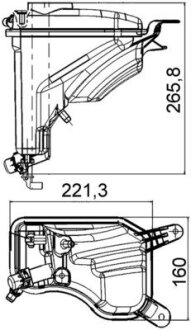 Бачок расширительного радиатора BMW 1 (E81/82/88) / 3 (E91/92) 05-13 MAHLE / KNECHT CRT 207 000S (фото 1)