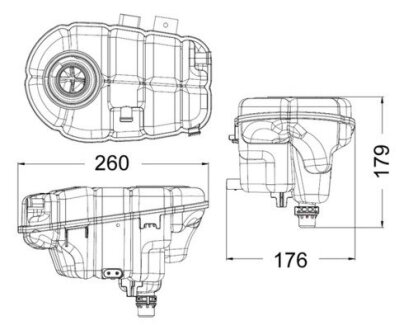 Бачок расширительный AUDI A6/A7/A8 1.8-4.0 TFSI/TDI 10-18 MAHLE / KNECHT CRT 60 000S