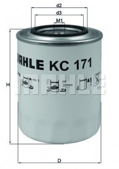 ФИЛЬТР ТОПЛИВНЫЙ MAHLE / KNECHT KC171