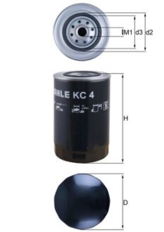 Паливний фільтр MAHLE / KNECHT KC4