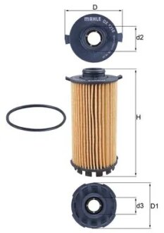 Масляний фільтр MAHLE / KNECHT OX1218D