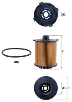 Фільтр масляний MAHLE / KNECHT OX 1357D