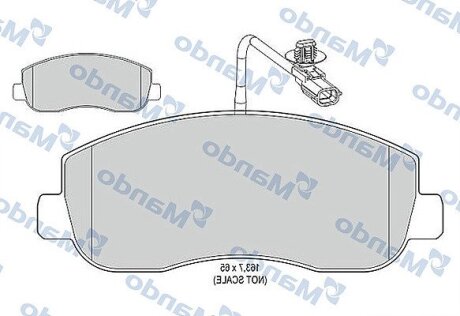 Колодки гальмові дискові передні MANDO MBF015042
