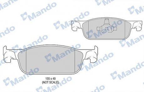 Колодки тормозные дисковые передние MANDO MBF015302