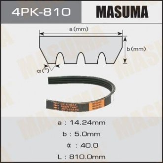 Ремінь поліклінової 4PK- 810 (4PK-810) MASUMA 4PK810