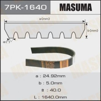 Ремінь поліклінової (7PK-1640) MASUMA 7PK1640