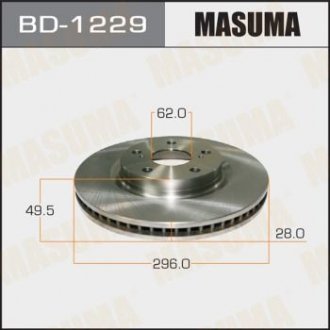 Диск гальмівний (Кратно 2 шт) MASUMA BD1229