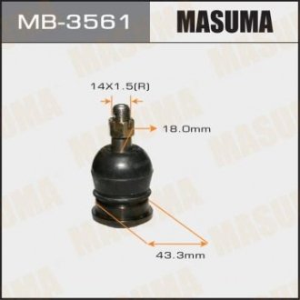 Опора кульова передня верхня TOYOTA LAND CRUISER PRADO, SEQUOIA ##J9#, ##N18# (MB-3561) MASUMA MB3561