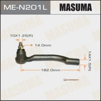 НАКОНЕЧНИК РУЛЬОВИЙ (ME-N201L) MASUMA MEN201L