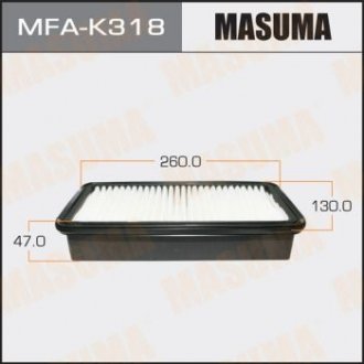 Повітряний фільтр A-023 LHD KIA RIO/ V1500 05- MASUMA MFAK318