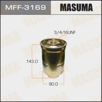 ФІЛЬТР ПАЛИВНИЙ Mitsubishi L 200 (08-), Pajero (07-), Pajero Sport (09-15)/ Toyota Avensis (03-08), Land Cruiser Prado (02-) Disel MASUMA MFF3169