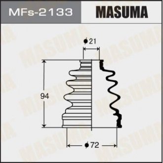 Пильовик ШРУСу внутрішнього Subaru Forester, Impreza, Legacy (-06) силікон (MFs-2133) MASUMA MFS2133