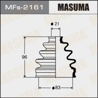 Пильовик Шрусу (силікон))HONDA CR-V III (07-12), HYUNDAI GRANDEUR (05-11), KIA SPORTAGE (06-11) (MFs-2161) MASUMA MFS2161