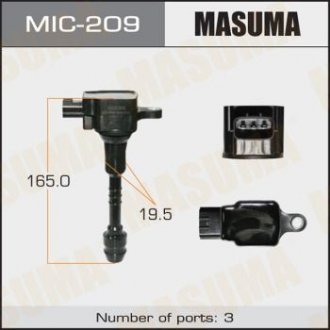 Катушка зажигания ALMERA, PRIMERA / GA16DE, QG15DE, QG18DE (MIC-209) MASUMA MIC209