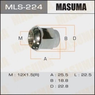 Гайка колеса (MLS-224) MASUMA MLS224