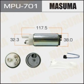 Бензонасос електричний (+сітка)) Mitsubishi/ Suzuki (MPU-701) MASUMA MPU701 (фото 1)