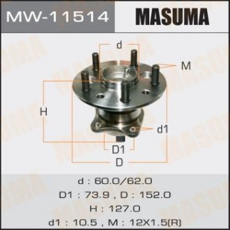 Ступичный узел rear CAMRY/ MCV30, ACV30 RH MASUMA MW11514