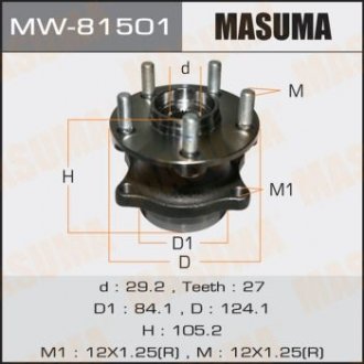 Маточина колеса (MW-81501) MASUMA MW81501