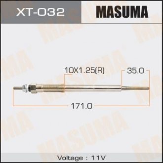 Свічка накалу PT-157.11V /1KZ-FTVTOYOTA YARIS (XT-032) MASUMA XT032 (фото 1)