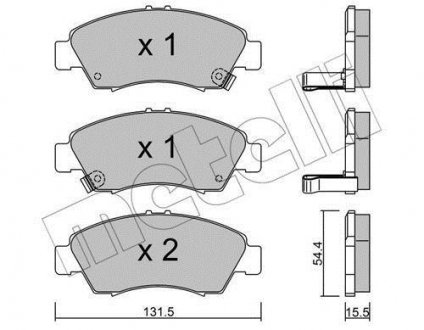 Комплект тормозных колодок (дисковых).) Metelli 22-0138-0 (фото 1)