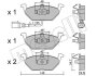 Комплект тормозных колодок (дисковых).) Metelli 22-0211-2 (фото 1)