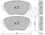 Комплект тормозных колодок (дисковых).) Metelli 22-0430-0 (фото 9)