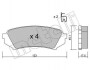 Комплект гальмівних колодок (дискових) Metelli 22-0453-0 (фото 2)