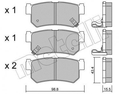 Комплект тормозных колодок (дисковых).) Metelli 22-0519-0 (фото 1)