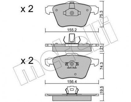 Комплект тормозных колодок (дисковых).) Metelli 22-0599-0 (фото 1)