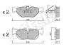 Комплект гальмівних колодок (дискових) Metelli 22-0642-0 (фото 7)