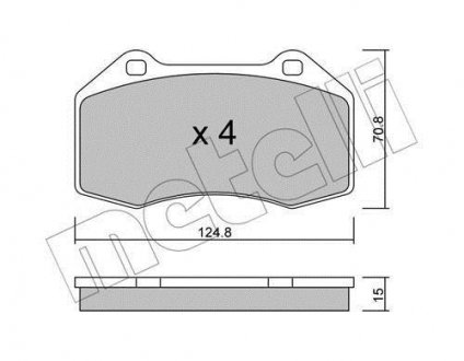 Комплект гальмівних колодок (дискових) Metelli 22-0651-0 (фото 1)