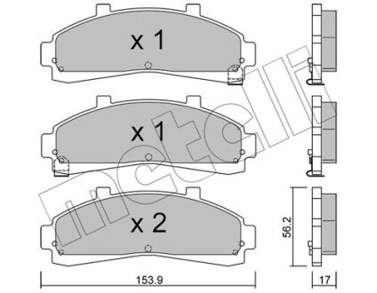 Комплект тормозных колодок (дисковых).) Metelli 22-0683-0 (фото 1)