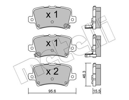 Комплект тормозных колодок (дисковых).) Metelli 22-0729-0