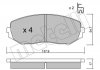 Комплект гальмівних колодок (дискових) Metelli 22-0766-0 (фото 2)