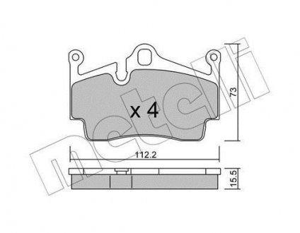 Комплект гальмівних колодок (дискових) Metelli 22-0894-0