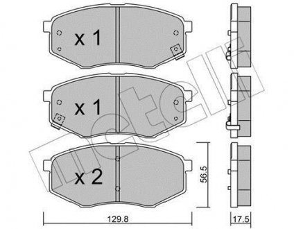 Комплект тормозных колодок (дисковых).) Metelli 22-0942-0