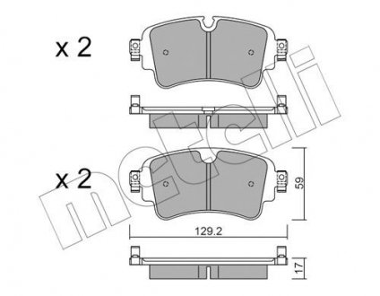 Комплект тормозных колодок (дисковых).) Metelli 22-1129-0 (фото 1)