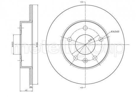 Диск тормозной Metelli 23-0489C