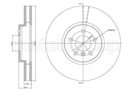 Диск тормозной Metelli 23-1030C