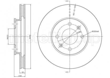 Диск тормозной Metelli 23-1479C