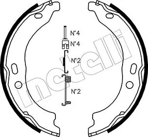 Комплект гальмівних колодок (барабанних) Metelli 53-0095K