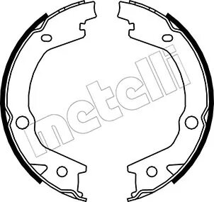 Комплект гальмівних колодок (барабанних) Metelli 53-0184