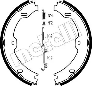 Комплект гальмівних колодок (барабанних) Metelli 53-0243K