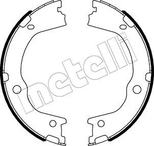 Комплект гальмівних колодок (барабанних) Metelli 53-0498