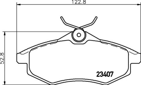 Тормозные колодки дисковые CITROEN C2,C3 1,1-1,4HDi 02- MINTEX MDB2253