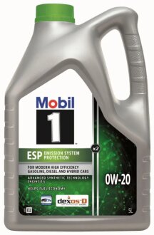 Моторна олива 1 ESP X2 0W-20, 5л MOBIL 157784