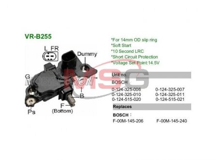 Регулятор напряжения генератора MOBILETRON VRB255