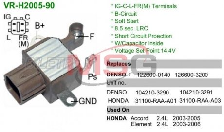 Регулятор генератора MOBILETRON VRH200590