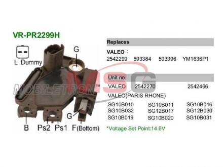 Регулятор напруги генератора MOBILETRON VRPR2299H